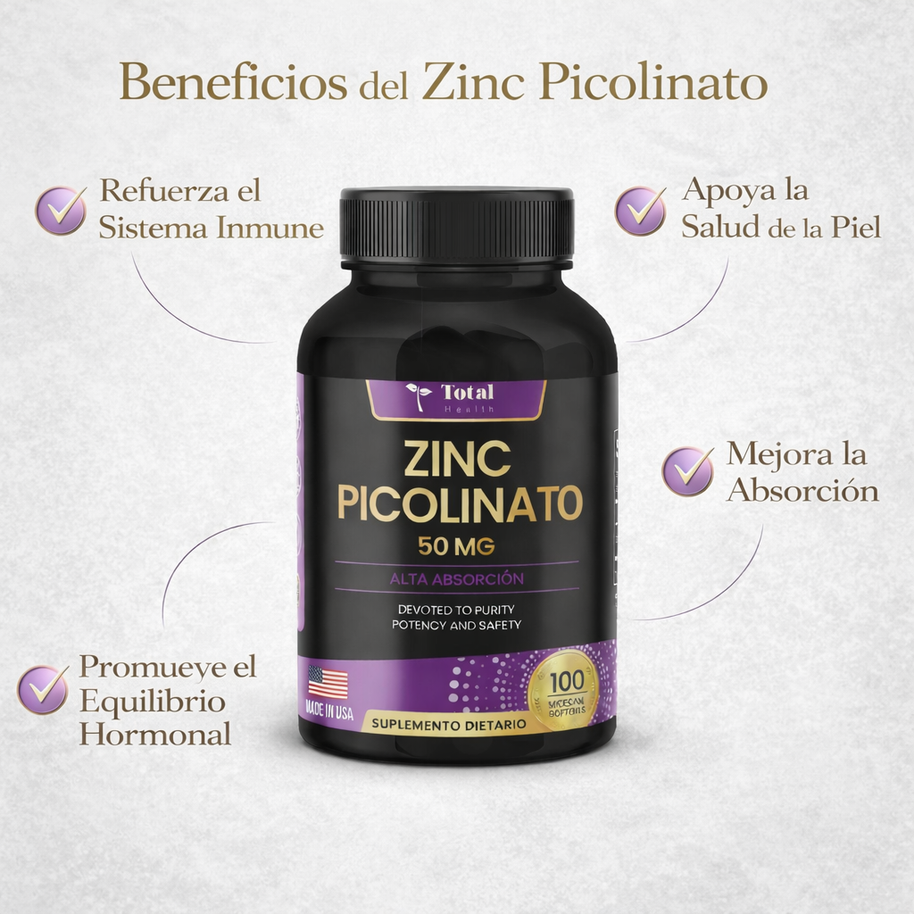 Zinc Picolinato 50 mg – Refuerzo Inmune y Recuperación